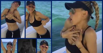 Anna Kournikova baila con su mascota al ritmo de Enrrique Iglesias