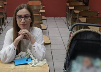Daniela Cabrera realizó la Pueba PAES con su bebé