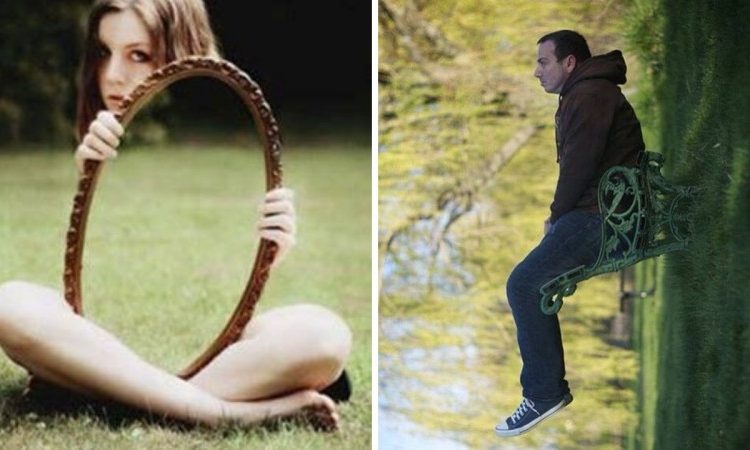 Personas haciendo geniales y sencillas ilusiones ópticas