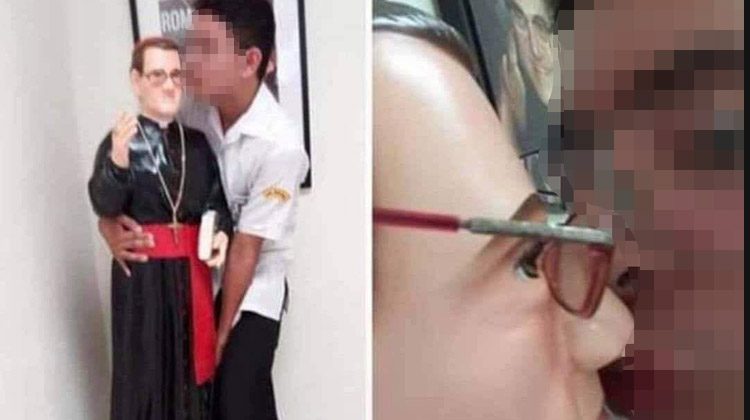 FOTO: Circula fotografía de joven estudiante que irrespetó imagen de San Romero