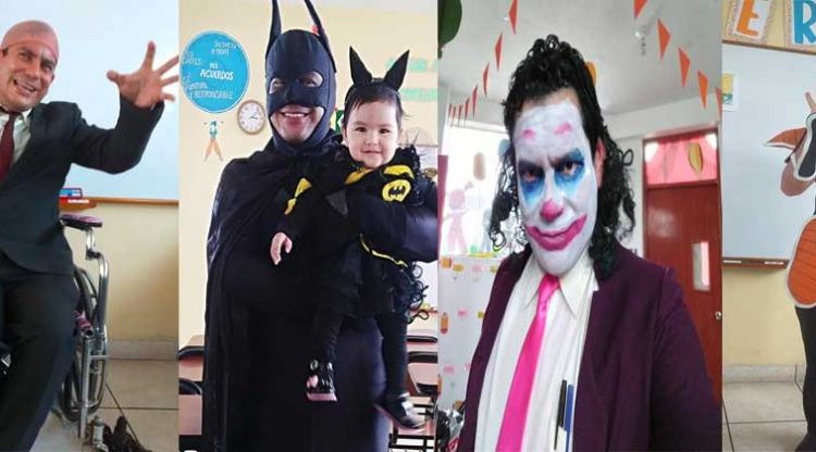 Profesor se disfraza de personajes para hacer más atractivas sus clases