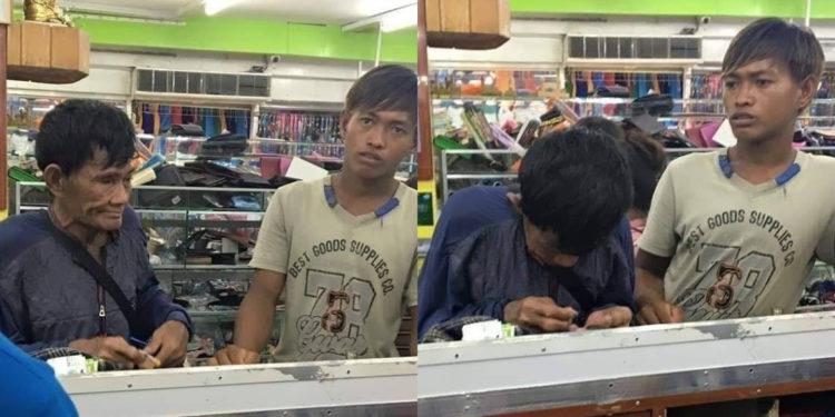 Padre ahorra monedas por años para lograr comprarle zapatos nuevos a su hijo