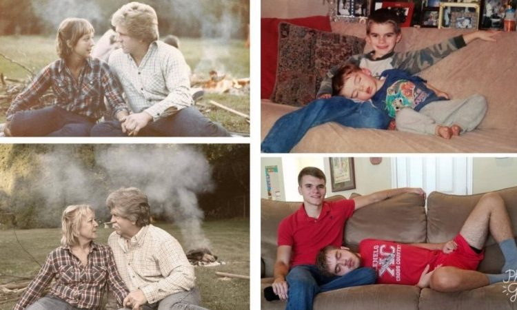 Personas que recrearon fotos antiguas de forma maravillosa