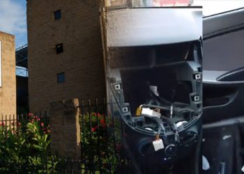 Dejó su carrito y se llevaron hasta el asiento y el cepillo de dientes en pleno Sertracen