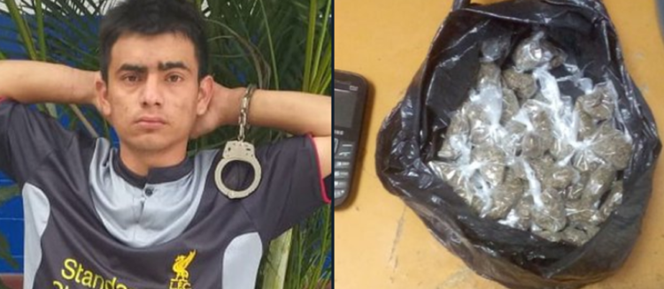 Cae la “Rata”, la PNC lo capturó cuando circulaba una bolsa negra cargada de hierba