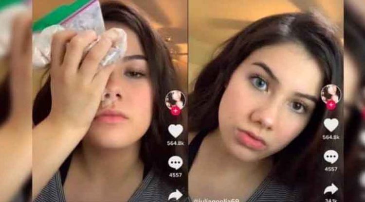 Jóvenes se colocan bolsa con detergente en los ojos para cambiarlos de color