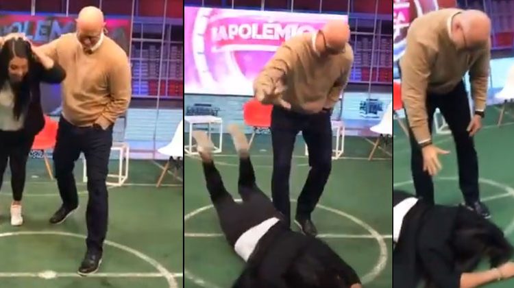 Por realizar reto viral de Tik Tok, presentadora salvadoreña deja los dientes en pleno set