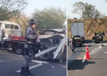 Conductores pierden el control y se accidentan en carretera de Oro