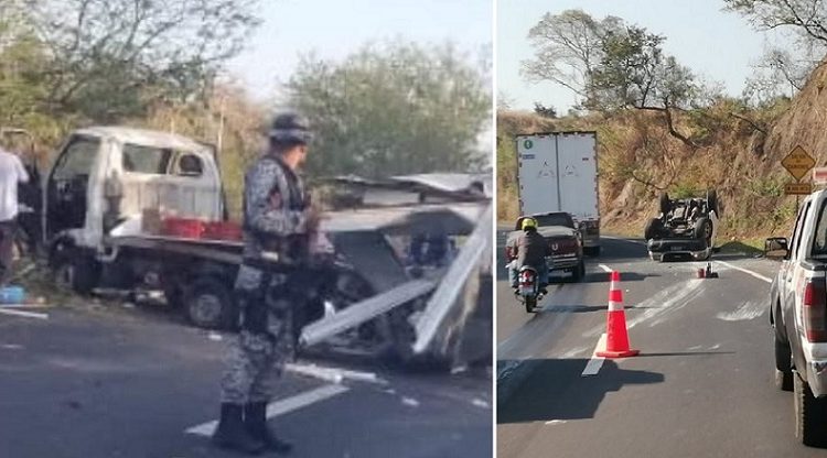 Conductores pierden el control y se accidentan en carretera de Oro