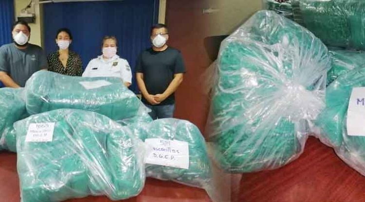 Centros Penales  y entregan 5 mil mascarillas en apoyo a la PNC que trabaja en la prevención del coronavirus