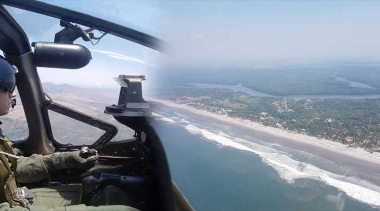 Fuerza Aérea inspecciona playas para detectar ciudadanos durante cuarentena domiciliar