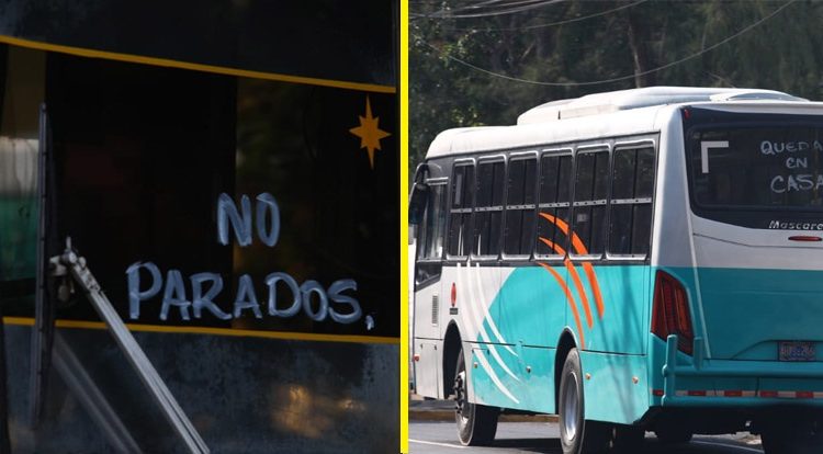 Estos son los mensajes que llevan los buseros para hacer conciencia a la ciudadanía a cumplir con la cuarentena