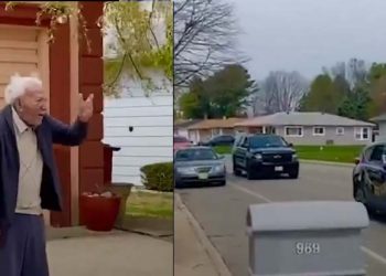 Abuelo de Nueva Jersey recibe sorpresa en su vivienda, tras cumplir 100 años en medio del COVID-19