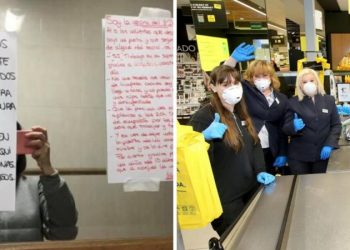 Una cajera de supermercado comparte el indignante cartel que le dejaron sus vecinos