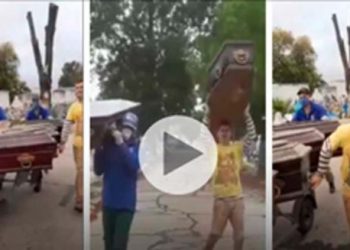 Empleados de un cementerio de Argentina recrean baile del meme de los africanos y este fue el resultado