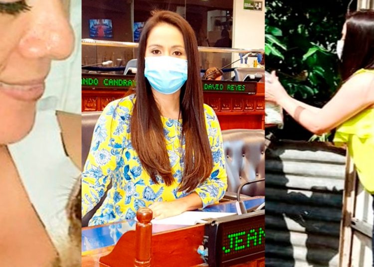CONOCE A LA DIPUTADA JEANNETTE QUE SE ROBO LAS MIRADAS DE LOS SALVADOREÑOS EN LA ENTREGA DE VÍVERES