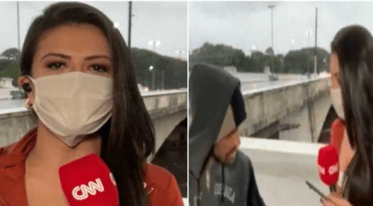En Brasil, asaltan a una periodista en una transmisión en vivo