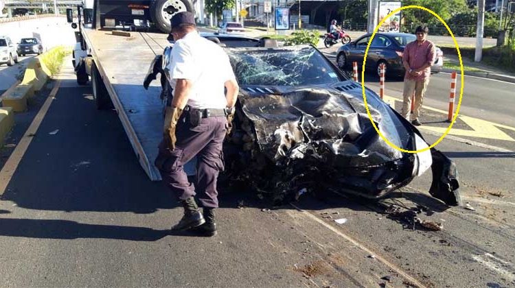 ¡Vivo de milagro!: Jovencito resulta ileso tras sufrir aparatoso accidente en su lujoso convertible
