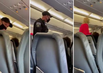 Pasajeros aplauden a una azafata que expulsó del avión a una mujer que se negaba a llevar mascarilla