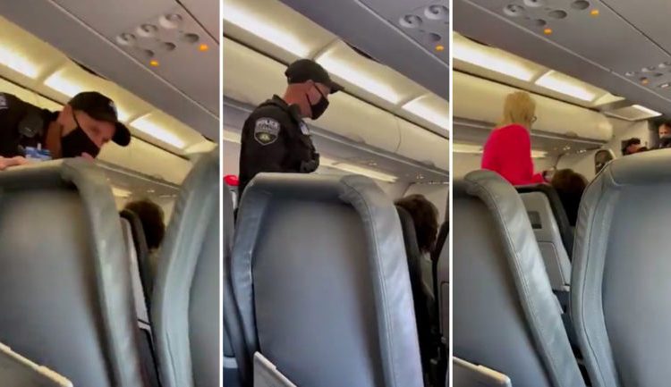 Pasajeros aplauden a una azafata que expulsó del avión a una mujer que se negaba a llevar mascarilla