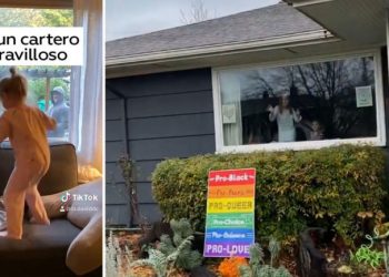 El adorable baile de un cartero y una niña que lo espera cada día frente a la ventana se hace viral