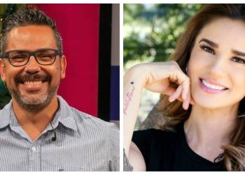Con tierno beso, Roberto Acosta y Raquel Vargas gritan su amor a los cuatro vientos
