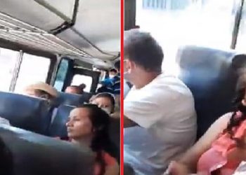 “Yo no uso porque no me gusta”, mujer se niega a usar mascarilla que le regalaba un vendedor dentro de un bus