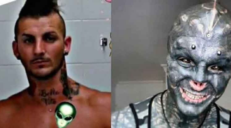 El insólito cambio físico del hombre que quiere ser como un extraterrestre