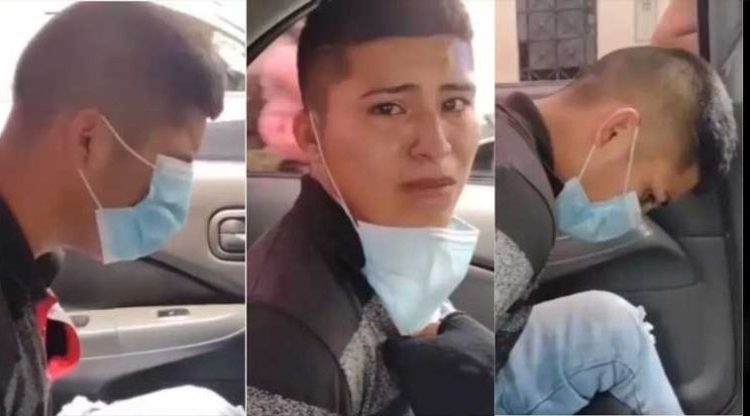 Ladrón llora pidiendo a su mamá tras ser capturado por la Policía