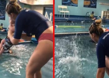 Polémica con una madre y su método ‘extremo’ para enseñar a su bebé a nadar