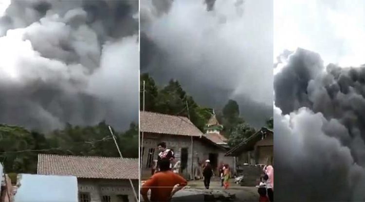 Volcán Merapi entra en erupción expulsando gas y lava incandescente