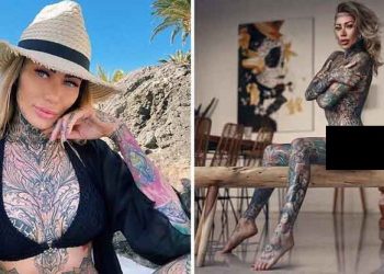 “Es mi adicción” : Mujer se hace viral tras gastar casi 50 mil dólares en sus tatuajes