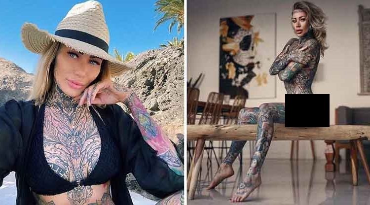 “Es mi adicción” : Mujer se hace viral tras gastar casi 50 mil dólares en sus tatuajes
