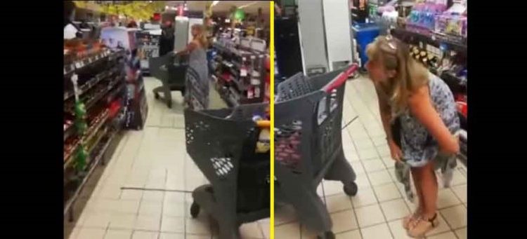 Mujer improvisó al quitarse su prenda íntima para usarla como mascarilla en una tienda