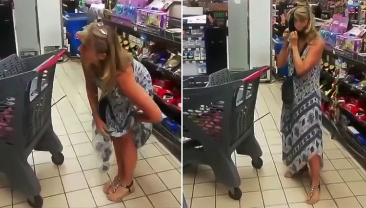 Una mujer se quita la tanga y se lo pone a modo de mascarilla cuando le llaman la atención en un supermercado