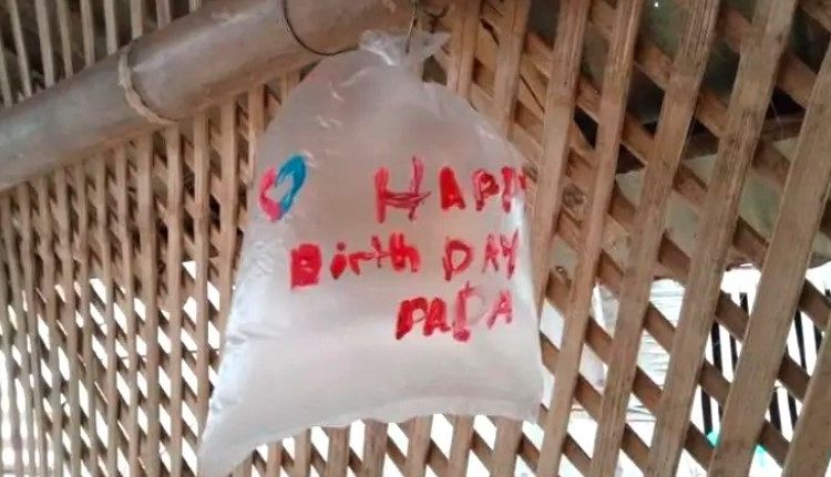 Niños usaron bolsas de plástico como globos para festejar el cumpleaños de su papá: Por este gesto todos recibieron una sorpresa