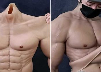 Crean un traje hiperrealista que hace parecer a los hombres musculosos