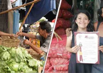 Tras vender papas todos los días en el mercado, jovencita se graduó este viernes de la universidad
