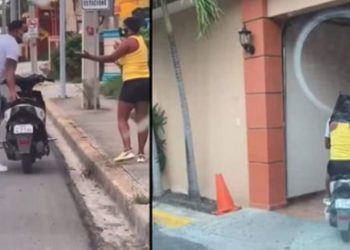 Se viraliza video previo al popular meme de mujer con una bolsa en la cabeza entrando a un motel