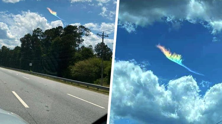 Conductores son sorprendidos al captar impresionante arcoíris de fuego