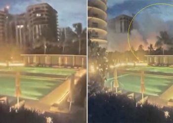 Captan el momento en que se derrumba el edificio de Miami