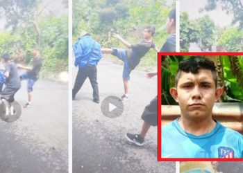Capturan a uno de los pandilleros que aparecen en un video golpeando a un señor de la tercera edad