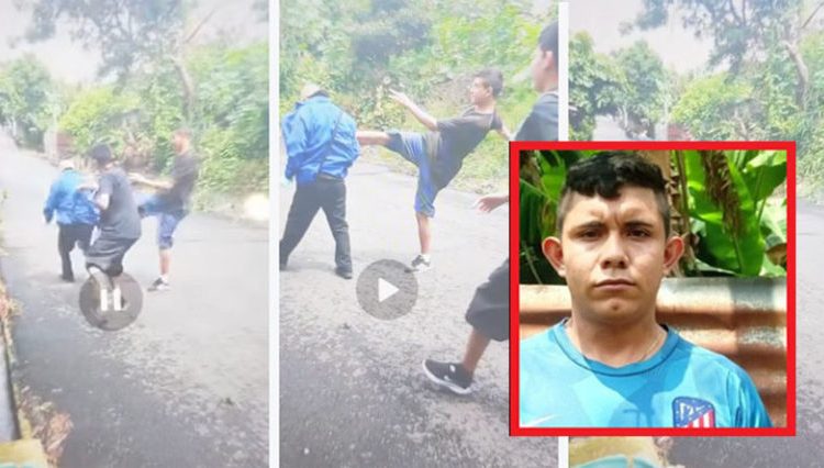 Capturan a uno de los pandilleros que aparecen en un video golpeando a un señor de la tercera edad