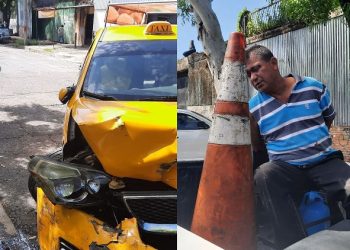 “Ta bueno, a mi me vale”, dice taxista ebrio detenido tras causar un accidente en San Salvador
