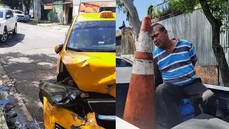 “Ta bueno, a mi me vale”, dice taxista ebrio detenido tras causar un accidente en San Salvador
