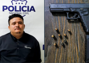Sujeto que alardeaba con una “Glock”, calibre 40, es capturado en San Miguel