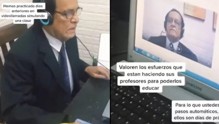 Maestro no sabía dar clases virtuales, su hija hizo un manual